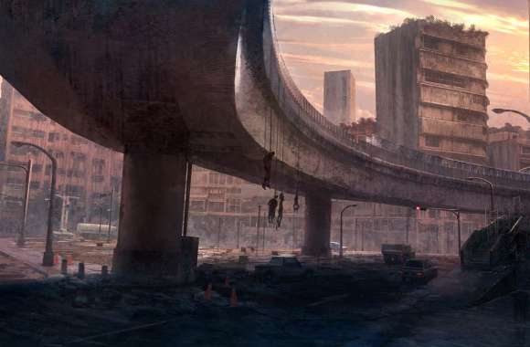 Sci-Fi City Post-Apocalyptic Horizon