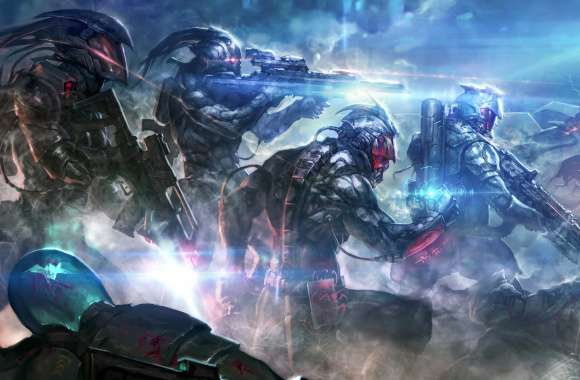 Sci-Fi Warriors in Battle A Stunning