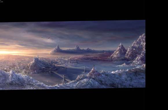 Sci-Fi Winter Cityscape -