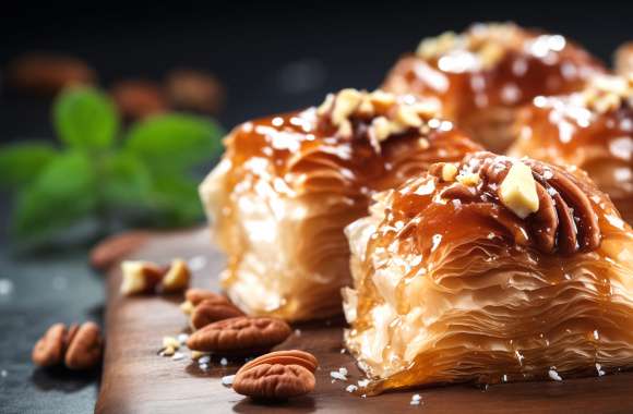 Scrumptious Baklava – Sweet Delicacy Background wallpapers hd quality