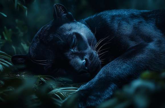 Serene Black Panther Stunning