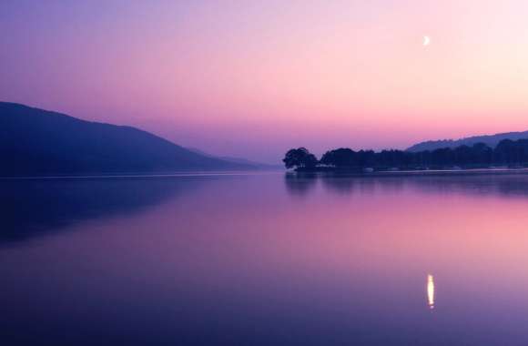 Serene Horizon Lake - HD Scenic Wallpaper