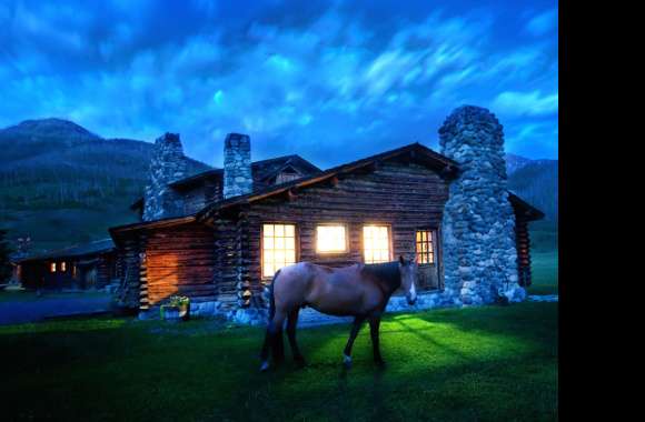 Serene Horse at Twilight -