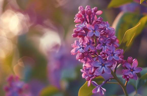 Serene Lilac Blossoms HD Desktop Wallpaper