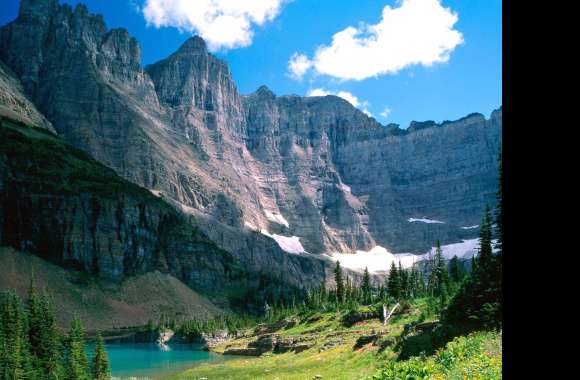 Serene Mountain Lake Canyon -