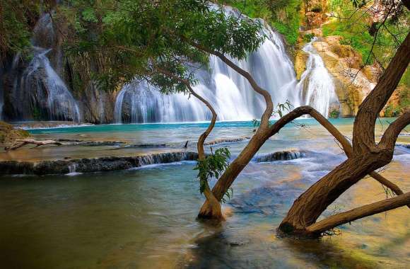 Serene Waterfall - HD Nature Wallpaper