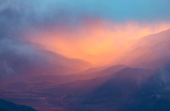 Sierra Nevada mountains Sunset