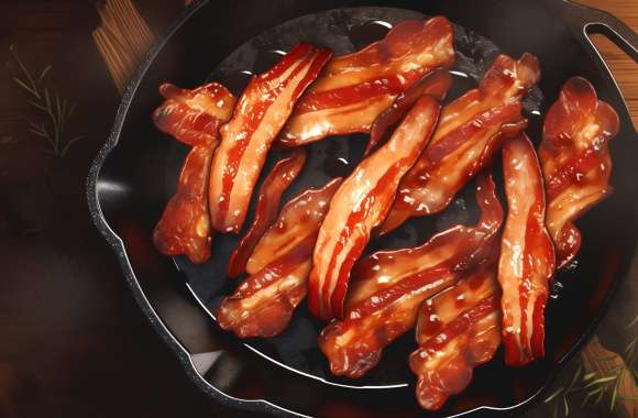 Sizzling Bacon - Gourmet Desktop Background wallpapers hd quality