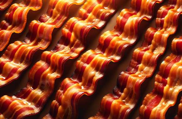 Sizzling Bacon Crispy Texture Background