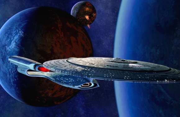 Star Trek The Next Generation - Enterprise in Space