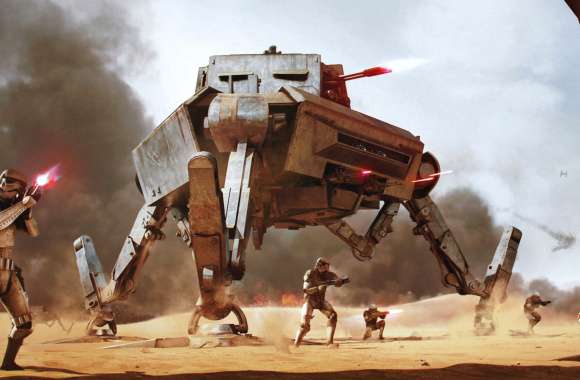 Star Wars Battle Stormtrooper & AT-AP Sci-Fi Scene