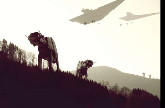 Star Wars Star Destroyer & AT-AT Walker Scene