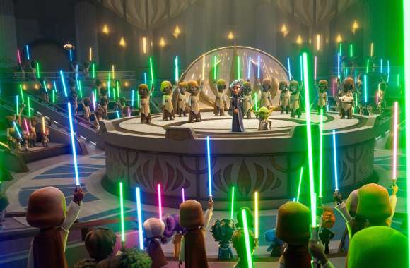 Star Wars Young Jedi Adventures Jedi Council with Lightsabers