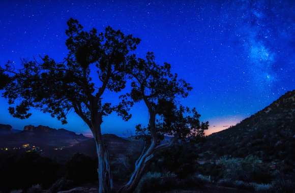 Stellar Nightscape 4K Sci-Fi Stars Wallpaper