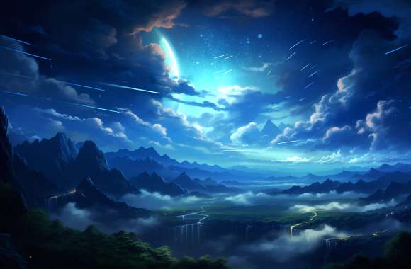 Stellar_Twilight_Over_Mountain_Valley wallpapers hd quality