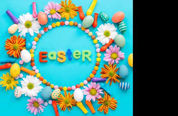 Still Life Candy Flower Easter Egg Colors Holiday Easter