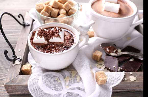 Still Life Chocolate Marshmallow Drink Food Hot Chocolate