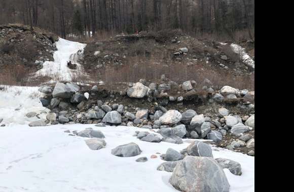 Stone Winter White Russia Nature Snowflake