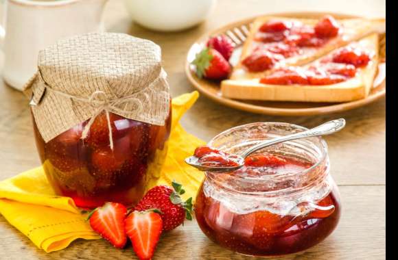 Strawberry Still Life Berry Fruit Food Jam