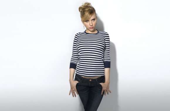 Stripes Celebrity Scarlett Johansson