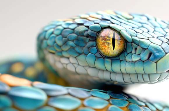 Stunning Close-Up of a Snake -