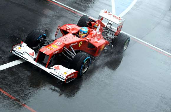 Stunning Ferrari Racing in the Rain