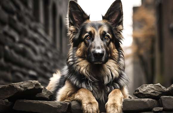 Stunning German Shepherd HD Desktop Wallpaper