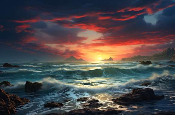 Stunning Ocean Sunset wallpapers hd quality