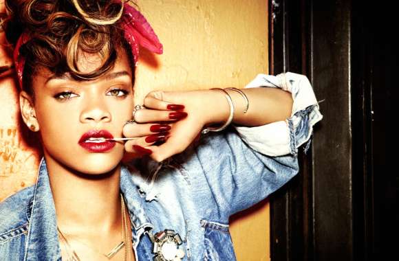 Stunning Rihanna Music Icon in Focus