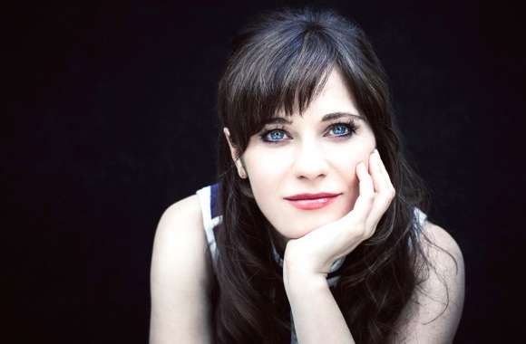 Stunning Zooey Deschanel Blue-Eyed Brunette Beauty