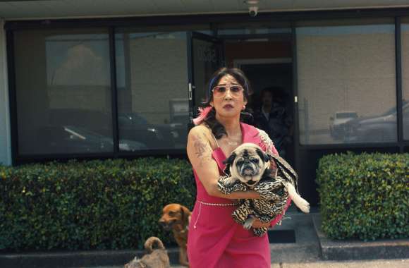 Stylish Quiz Lady with Pug -