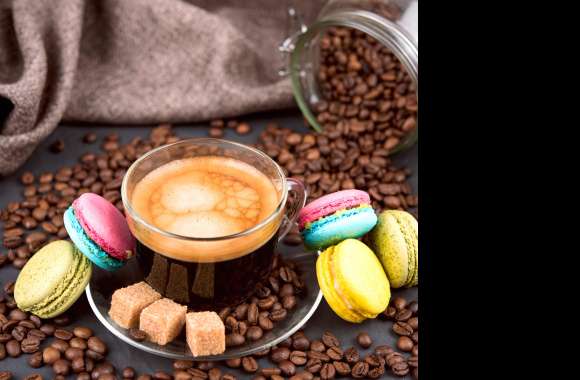 Sugar Sweets Macaron Still Life Coffee Beans Cup Food Coffee