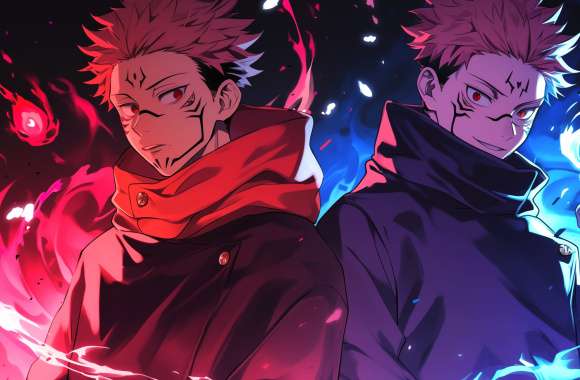 Sukuna and Itadori Yuji - Jujutsu Kaisen Anime