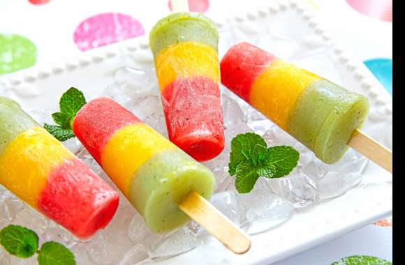 Summer Ice Fruit Food Ice Cream