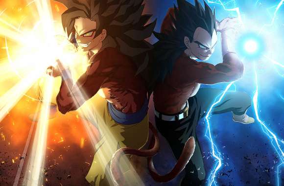 Super Saiyan 4 Goku and Vegeta from Dragon Ball GT wallpapers hd quality