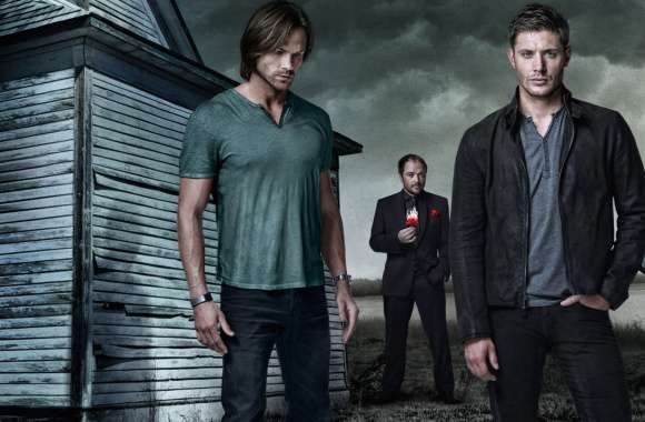 Supernatural Dean, Sam, Crowley, and Castiel