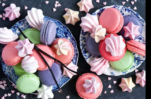 Sweets Pastry Meringue Kisses Still Life Food Macaron wallpapers hd quality