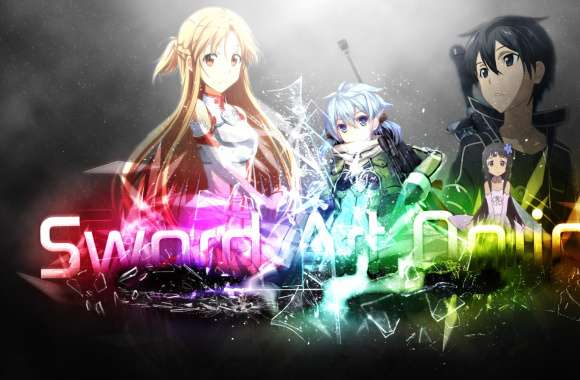 Sword Art Online Wallpaper (Kirito, Asuna, Sinon, Yui)