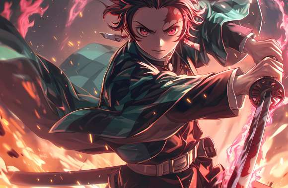 Tanjiro Kamado Katana wallpapers hd quality