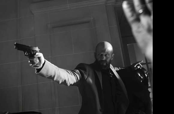 The Beekeeper Movie - Intense Black and White Action Scene