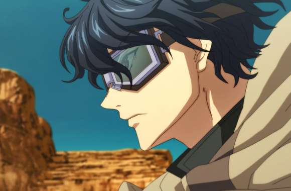 The Kingdoms of Ruin Anime - Mysterious Hero in Desolate Landscape