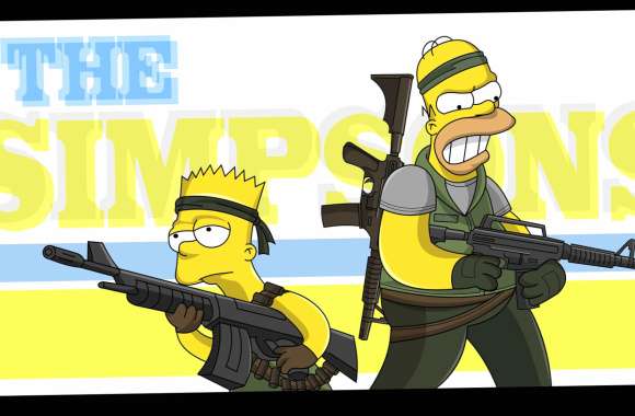 The Simpsons Bart and Homer in Action