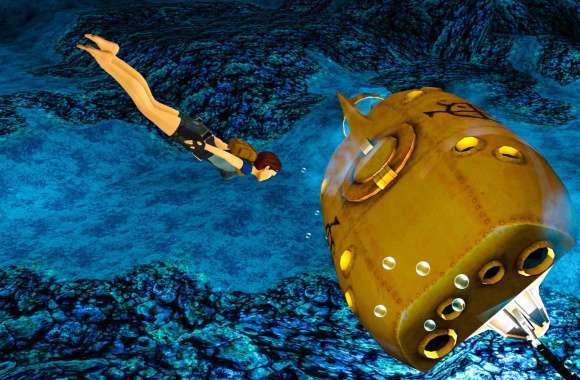 Tomb Raider Remastered Underwater Adventure Wallpaper