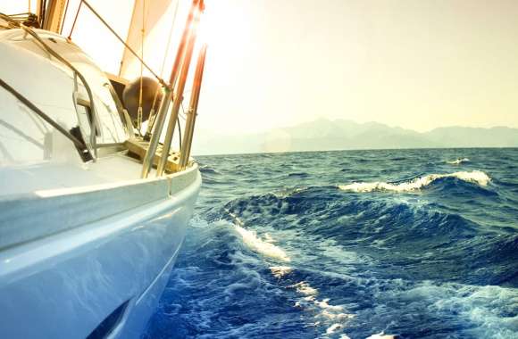 Tranquil Sailboat on Serene Waters