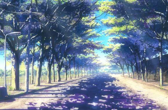 Tree-Lined Anime Road