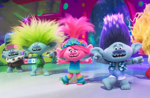 Trolls United - Vibrant Cartoon Ensemble wallpapers hd quality