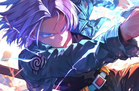 Trunks in Action - Dragon Ball Z Wallpaper