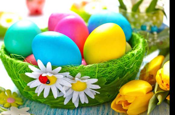 Tulip Flower Colorful Colors Egg Easter Egg Holiday Easter