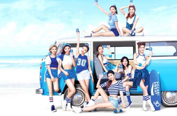 TWICE Beach Vibes - HD Music Wallpaper