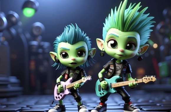 two trolls singing and dancing Desktop wallpaper wallpapers hd quality